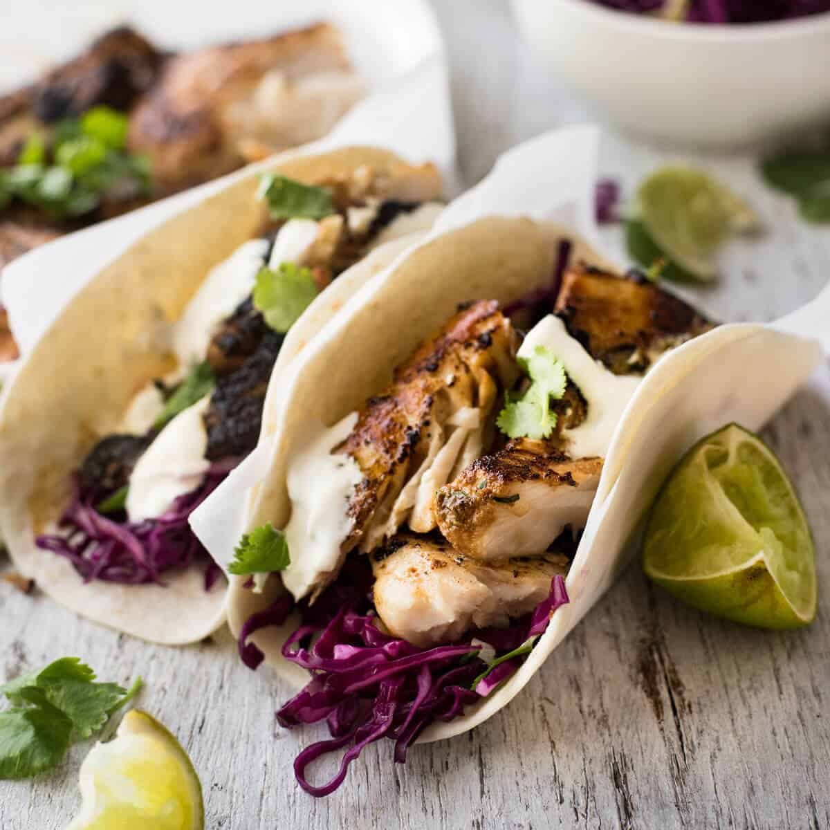 Marinated Fish Tacos | I've been asked for the marinade for these tacos so many times! staging.recipetineats.com