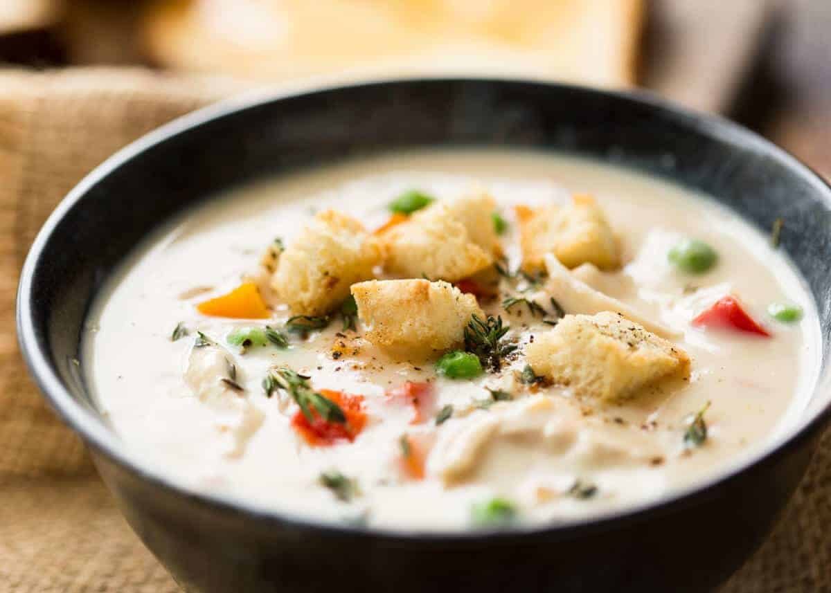 Soul warming Homemade Cream of Chicken Soup. Simply and utterly divine. staging.recipetineats.com