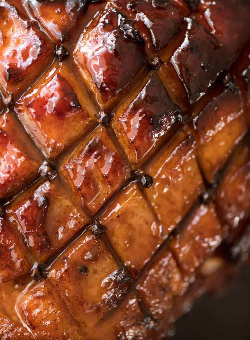 This Baked Ham with Maple Brown Sugar Glaze is a spectacular, EASY centrepiece for your Christmas table! staging.recipetineats.com
