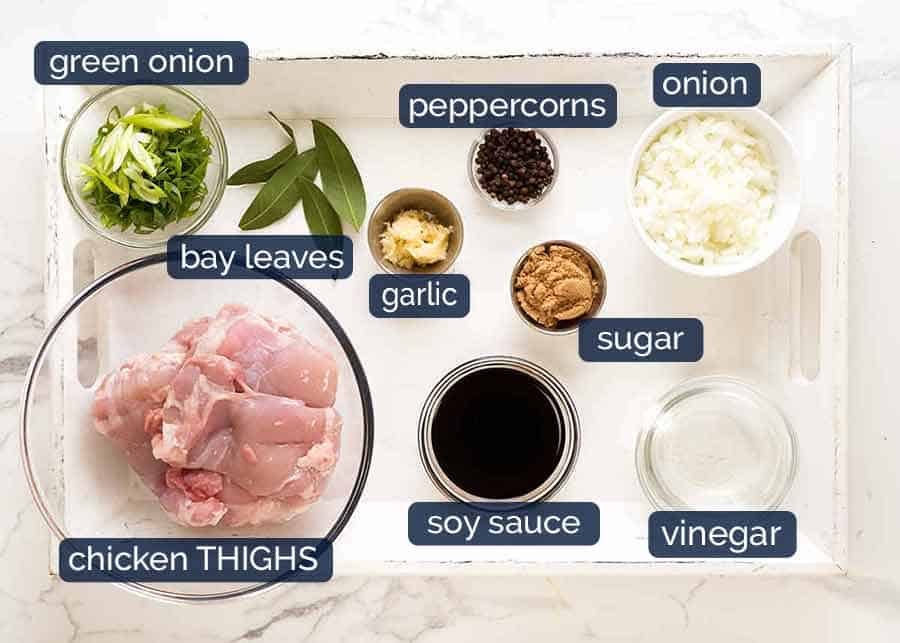 What you need for Filipino Chicken Adobo