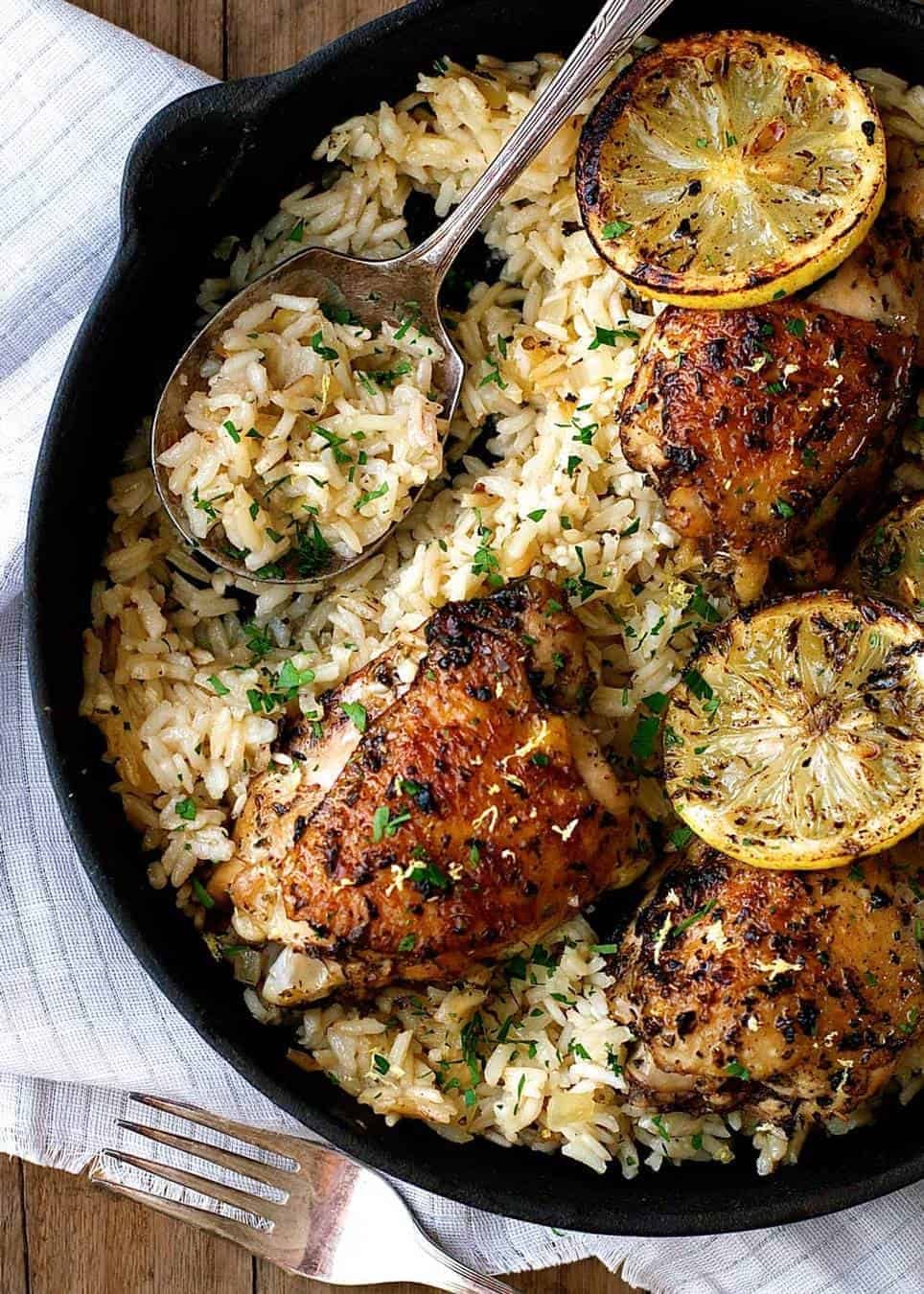This Greek Chicken Recipe is made with an incredible lemon rice which is all made in ONE POT! staging.recipetineats.com