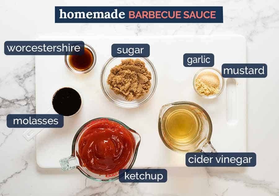 Homemade barbecue sauce for pork ribs in oven