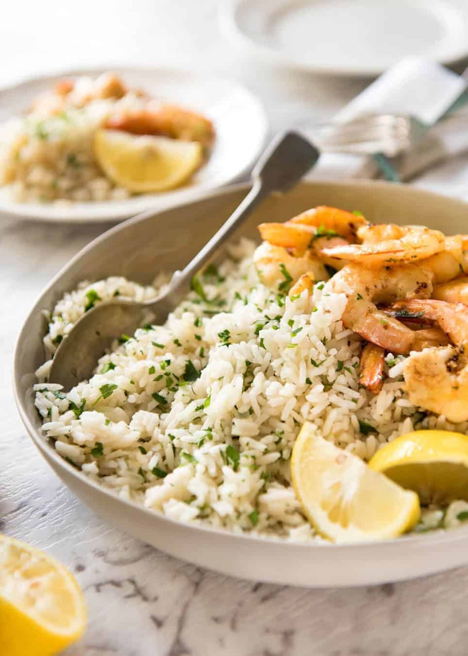 This Lemon Rice Pilaf is so delicious, it can be eaten plain! Lovely bright fresh lemon flavours with herbs. staging.recipetineats.com