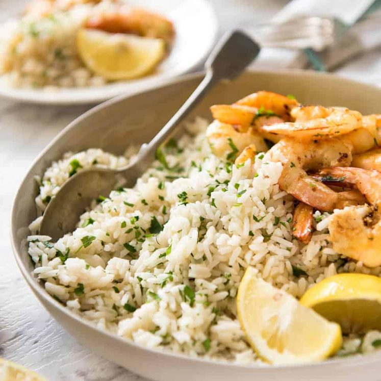 This Lemon Rice Pilaf is so delicious, it can be eaten plain! Lovely bright fresh lemon flavours with herbs. staging.recipetineats.com