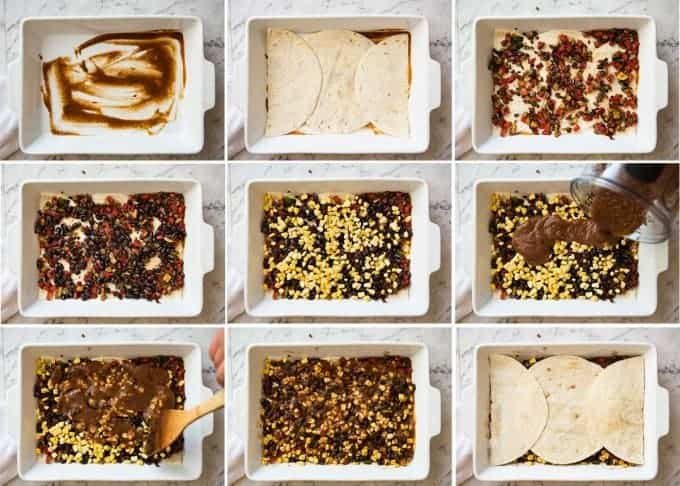 Vegetarian Mexican Caserole (Lasagna) - Fresh, healthy and loaded with Mexican flavours, just 342 calories per serving! staging.recipetineats.com