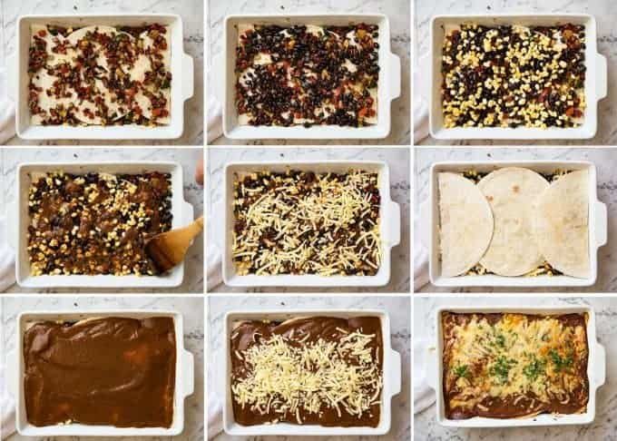 Vegetarian Mexican Caserole (Lasagna) - Fresh, healthy and loaded with Mexican flavours, just 342 calories per serving! staging.recipetineats.com