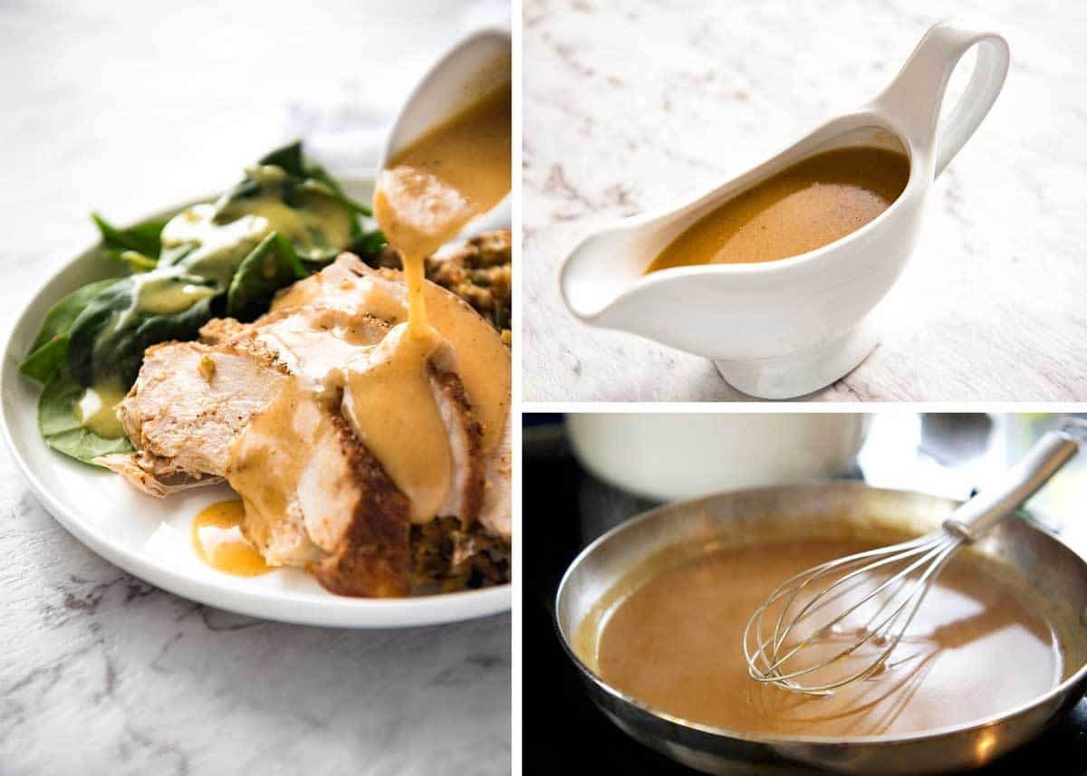 This Cajun dry brined turkey breast is baked in the same roasting pan as the Dressing / Stuffing so it's extra juicy and moist! A chef recipe, this Cajun Baked Turkey Breast with Dressing is easy and spectacular. EPIC ONE PAN COOKING for a Thanksgiving turkey! staging.recipetineats.com