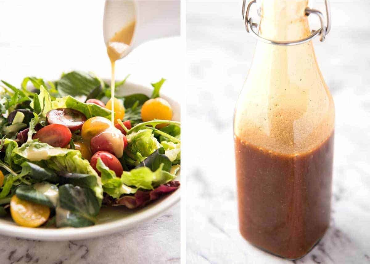 Easy Salad Dressing Recipes - Long Shelf Life, Ready To Use - Balsamic Vinaigrette and Honey Mustard Salad Dressing staging.recipetineats.com
