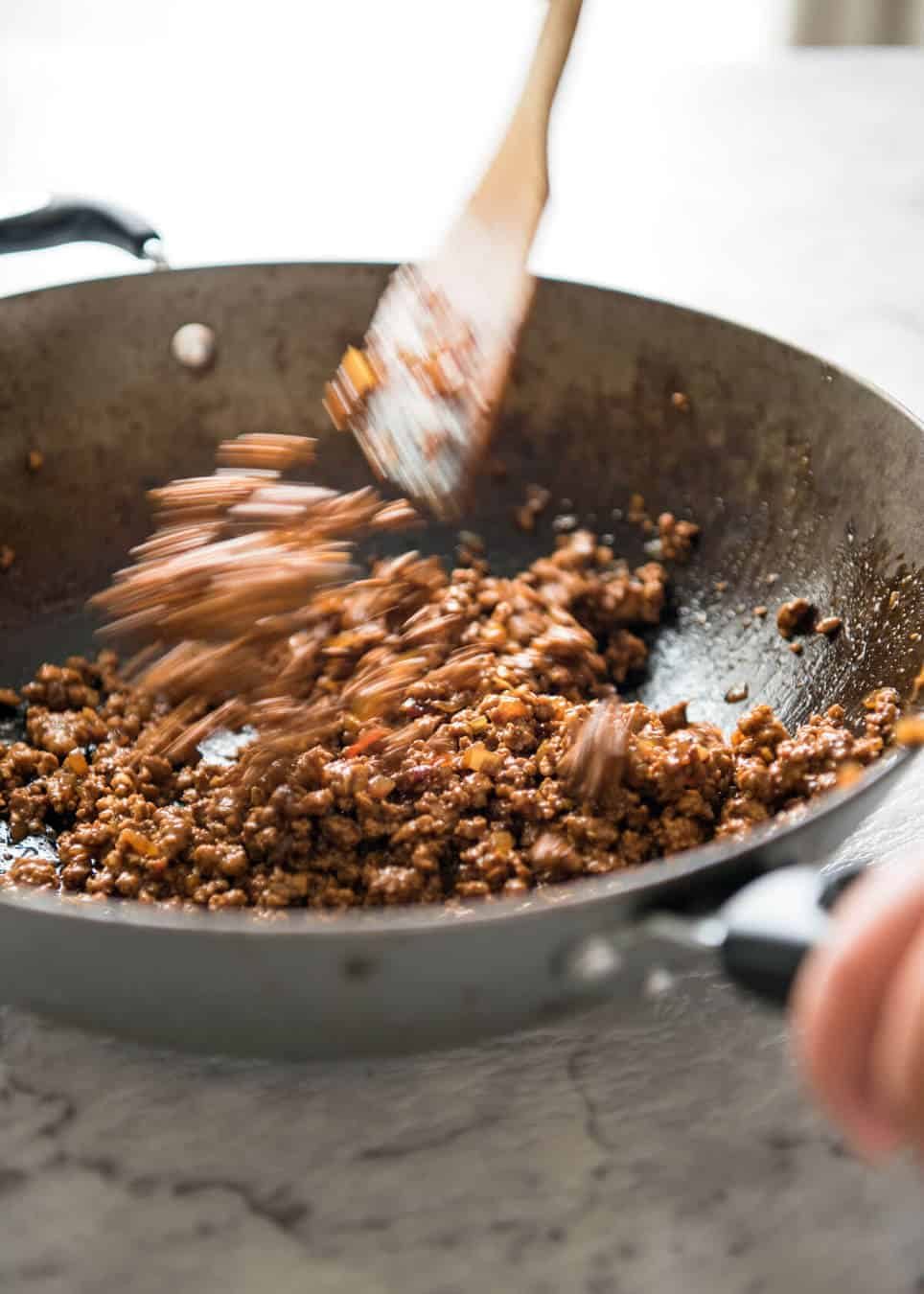 Chinese Pork Mince with Noodles (Zha Jiang Mian) - Super quick and super tasty, affectionally known as "Chinese Bolognese". The pork is savoury with a touch of heat and spice, perfect mixed through noodles! staging.recipetineats.com