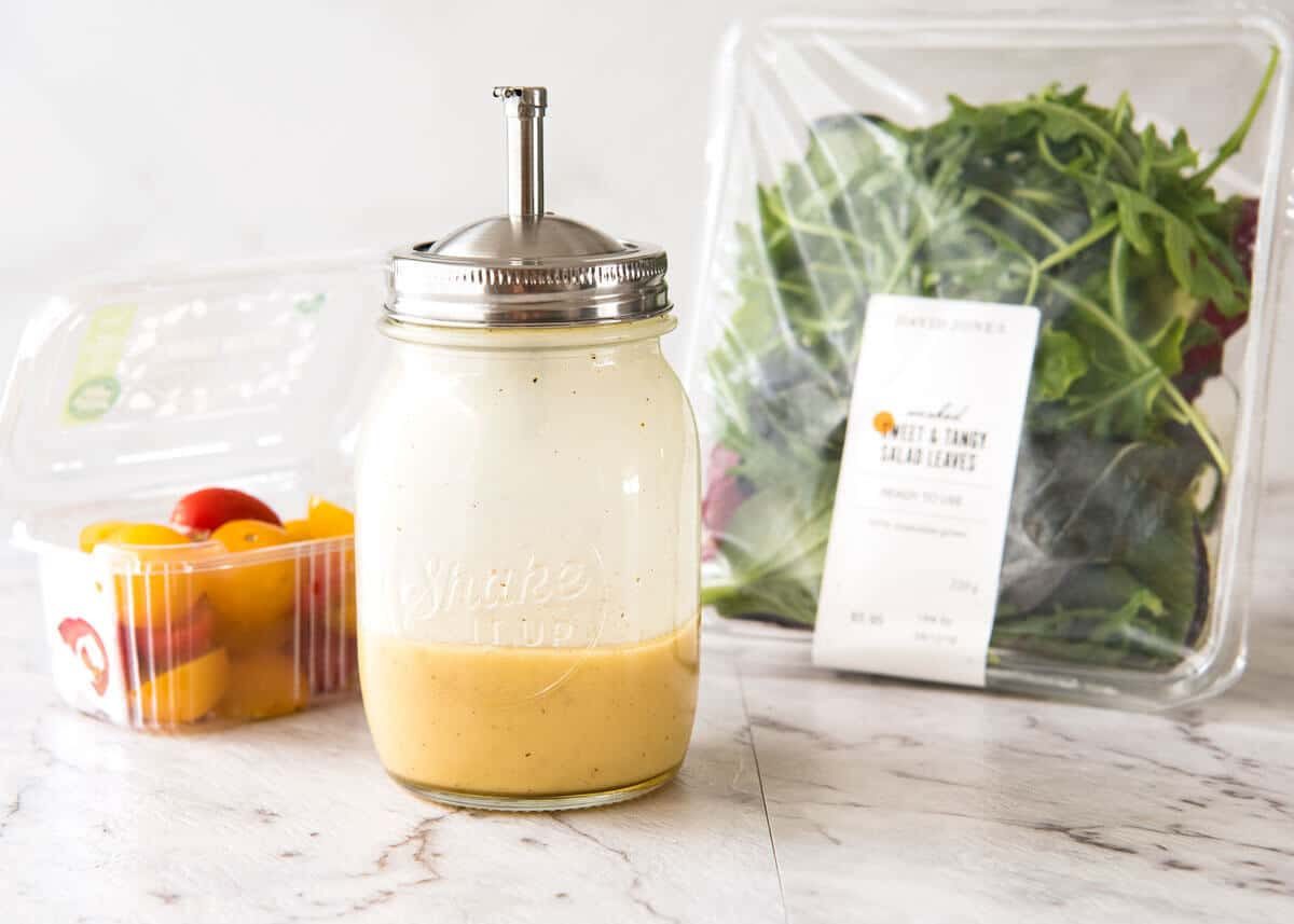 Honey Mustard Dressing - guaranteed crowd pleaser, made with honey, mustard, cider vinegar and olive oil. Keeps for 3 weeks. staging.recipetineats.com