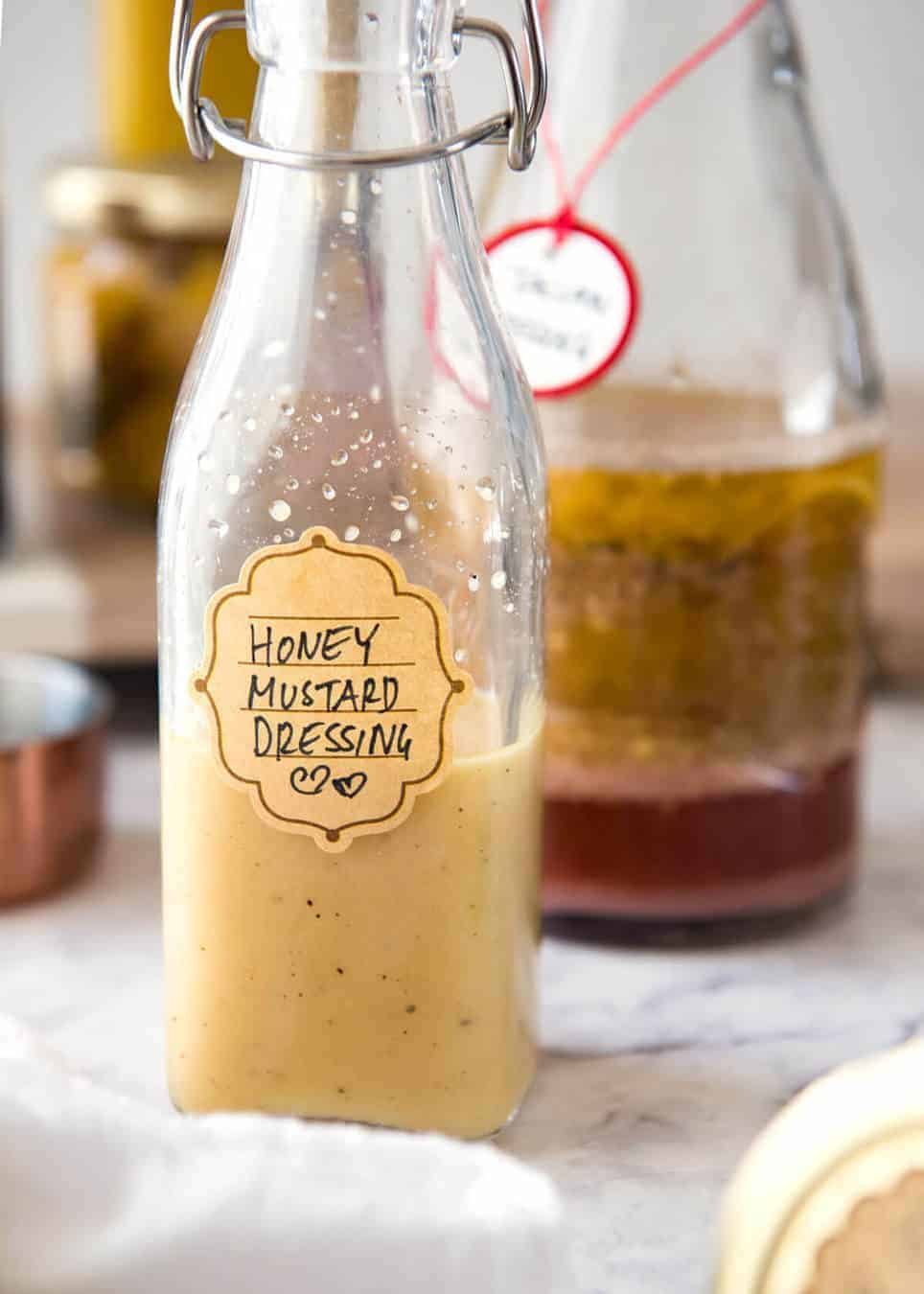 Honey Mustard Dressing - guaranteed crowd pleaser, made with honey, mustard, cider vinegar and olive oil. Keeps for 3 weeks. staging.recipetineats.com