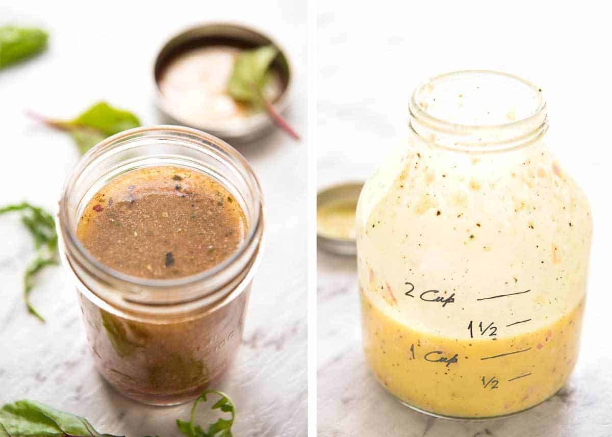 Easy Salad Dressing Recipes - Long Shelf Life, Ready To Use - Italian Salad Dressing and French Vinaigrette staging.recipetineats.com