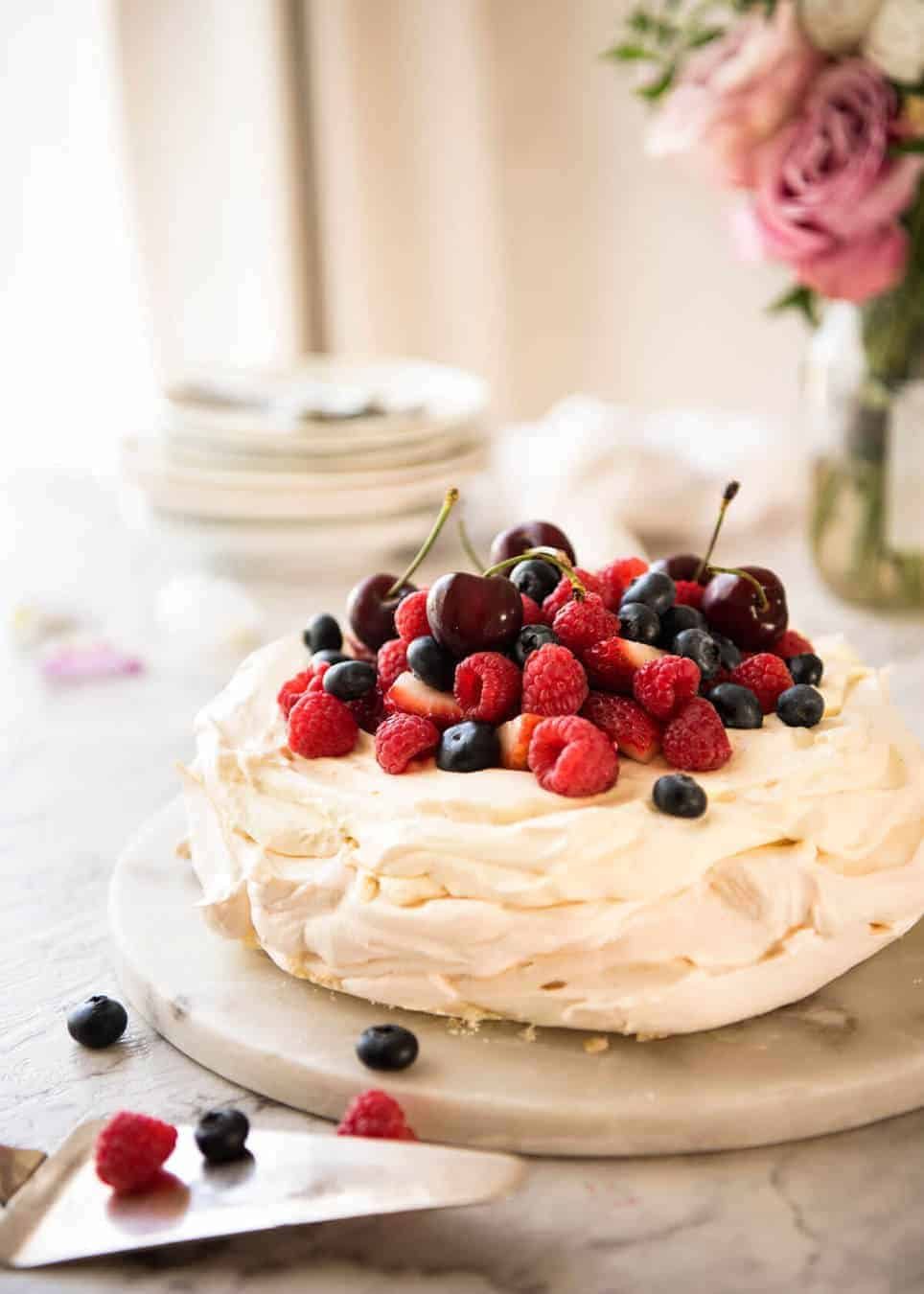 Classic Pavlova recipe with easy to follow tips that make all the difference for a perfect Pav, every time! staging.recipetineats.com