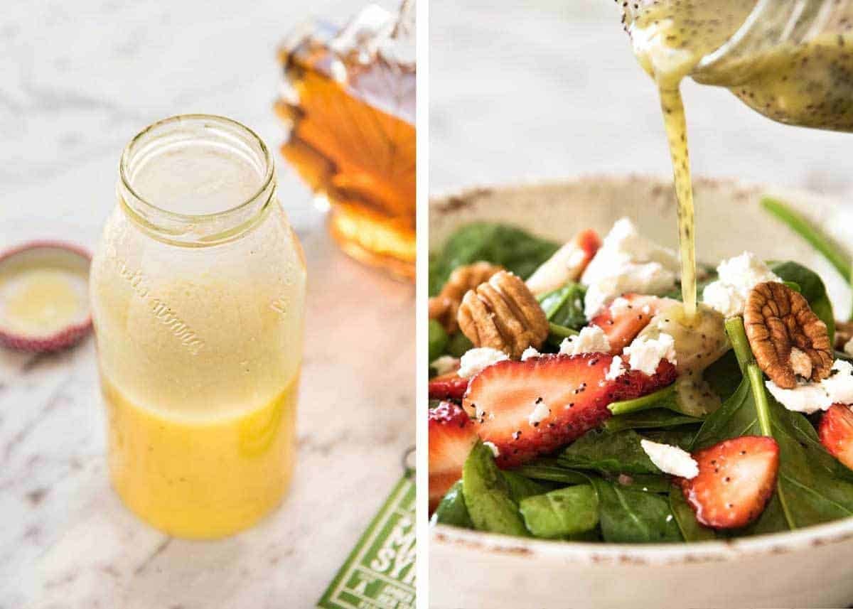 Easy Salad Dressing Recipes - Long Shelf Life, Ready To Use - Poppyseed Salad Dressing and Maple Salad Dressing staging.recipetineats.com