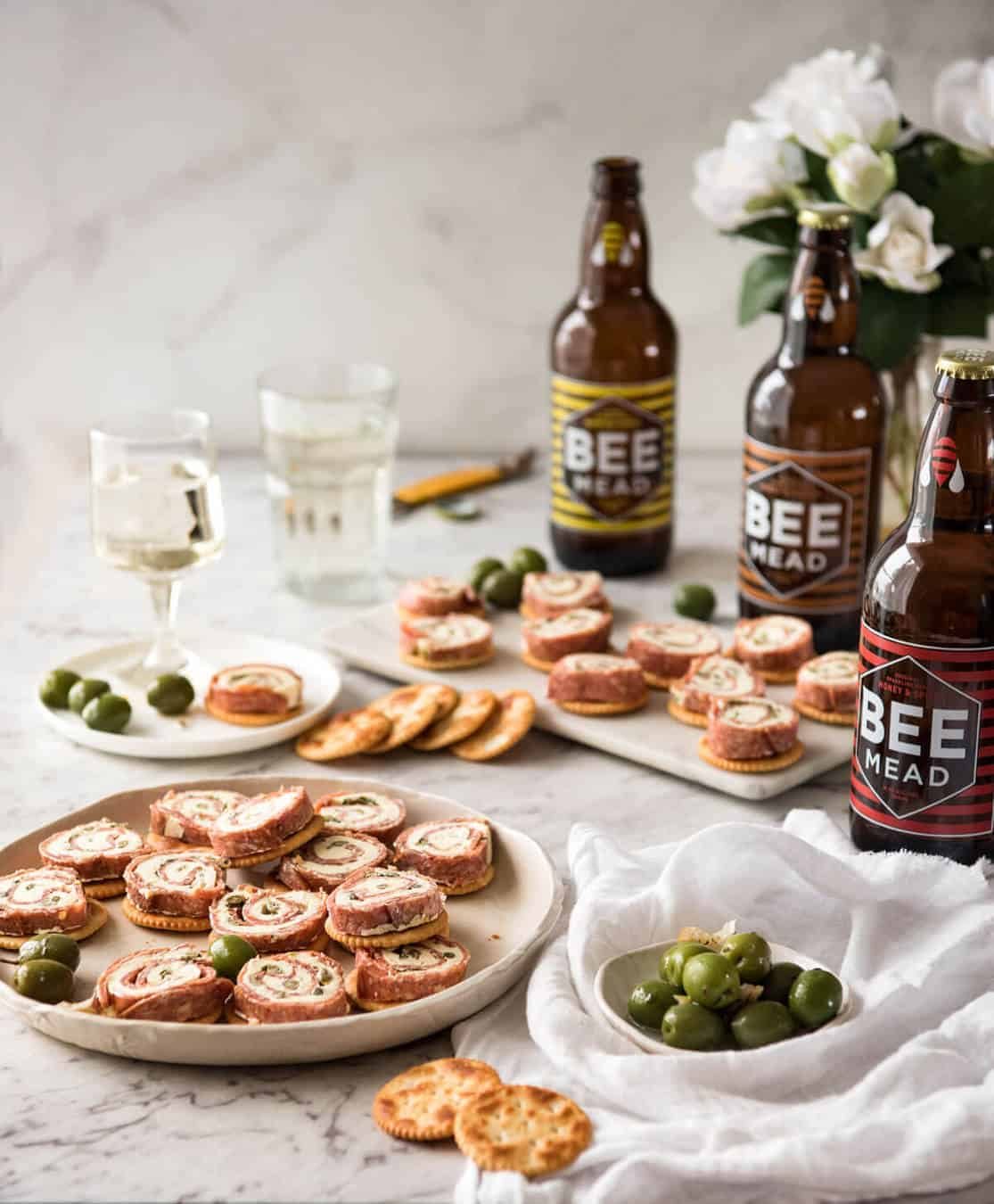 Salami Cream Cheese Roll Up - Great inexpensive party food idea! staging.recipetineats.com