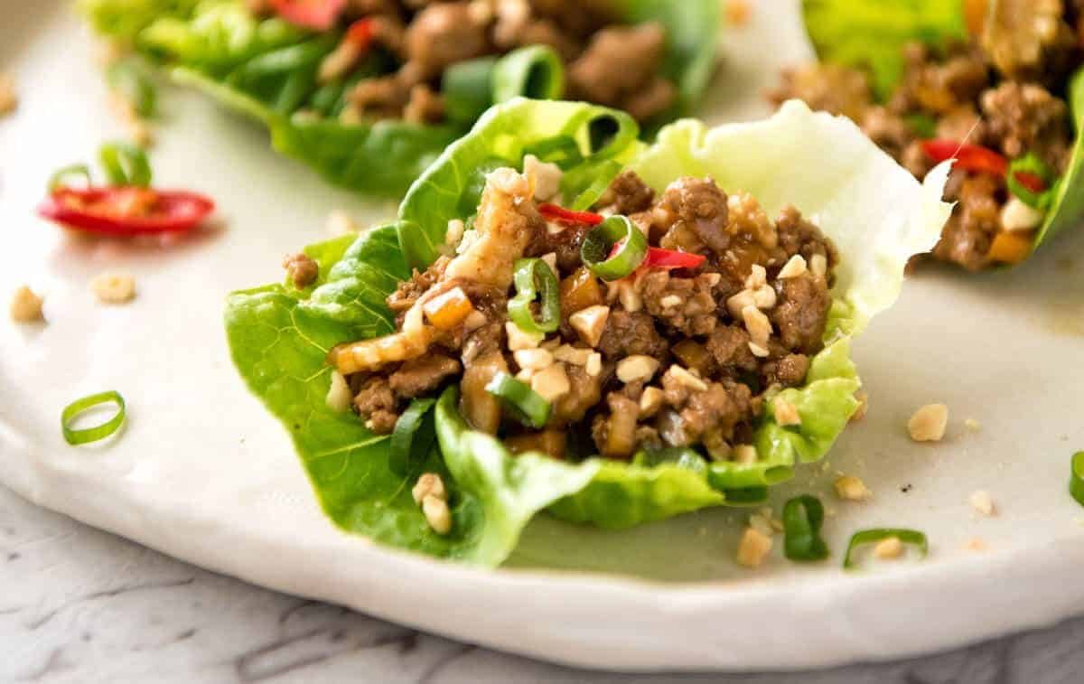 San Choy Bow (Chinese Lettuce Cups) - A great San Choy Bow starts with a great sauce. Get that right and you can make this with almost anything! staging.recipetineats.com