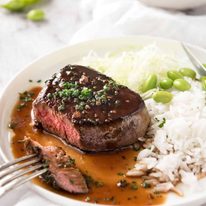 Simple yet stunning Asian Steak with a sauce inspired by the great Tetsuya! All you need is 15 minutes, soy sauce, mirin, sake or sherry, butter, garlic and ginger. Amazing! staging.recipetineats.com