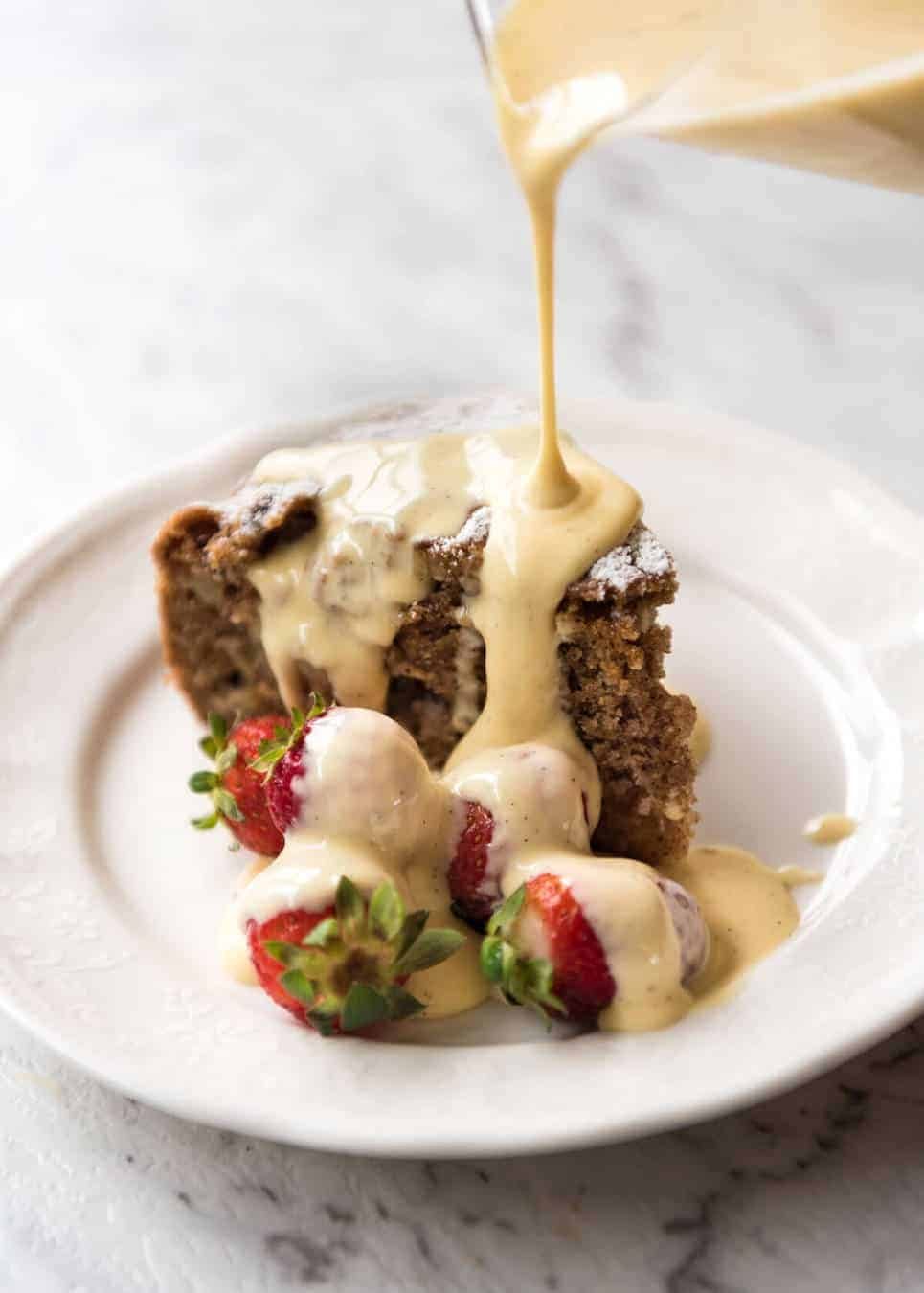 A classic, easy custard made using only egg as the thickener, no cornflour. Also known as Creme Anglaise, this is rich and stunning! staging.recipetineats.com