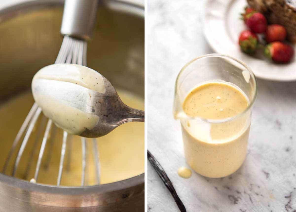 A classic, easy custard made using only egg as the thickener, no cornflour. Also known as Creme Anglaise, this is rich and stunning! staging.recipetineats.com