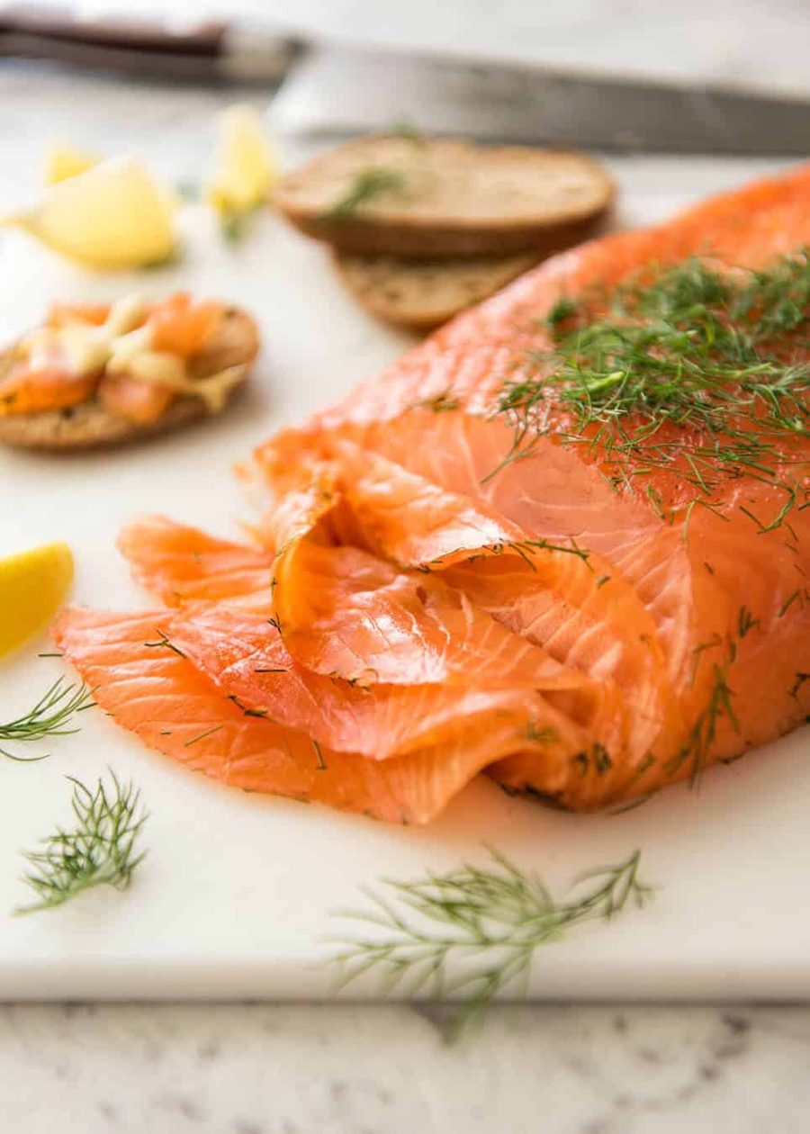 Homemade Cured Salmon Gravlax is arguably the easiest luxury food to make at home at a fraction of the cost of store bought! staging.recipetineats.com
