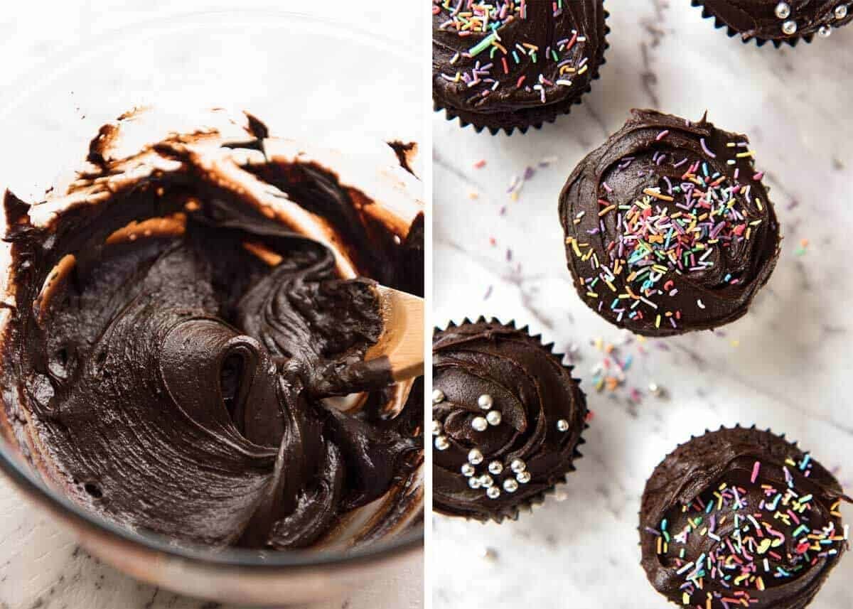 No stand mixer required to make the Best EASY Chocolate Cupcakes. Moist, deeply chocolatey with a tender crumb, these are unbelievably fast & easy. staging.recipetineats.com