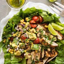 Loaded with all the good stuff! This Mexican Chicken and Avocado Salad is unbelievably good! staging.recipetineats.com