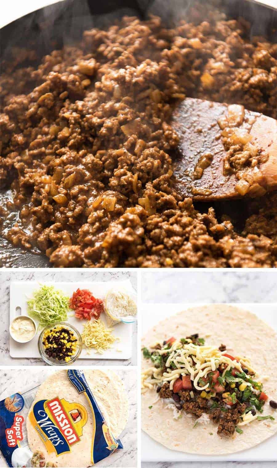 A great everyday Beef Burrito, made with super tasty seasoned beef filling. Fresh and freezable versions! staging.recipetineats.com