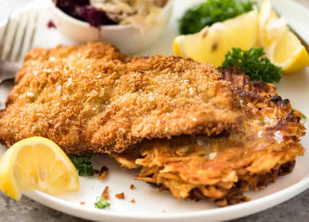 There is nothing quite like a freshly made schnitzel. Extra crunchy and golden, make this with pork, chicken, veal or turkey. staging.recipetineats.com