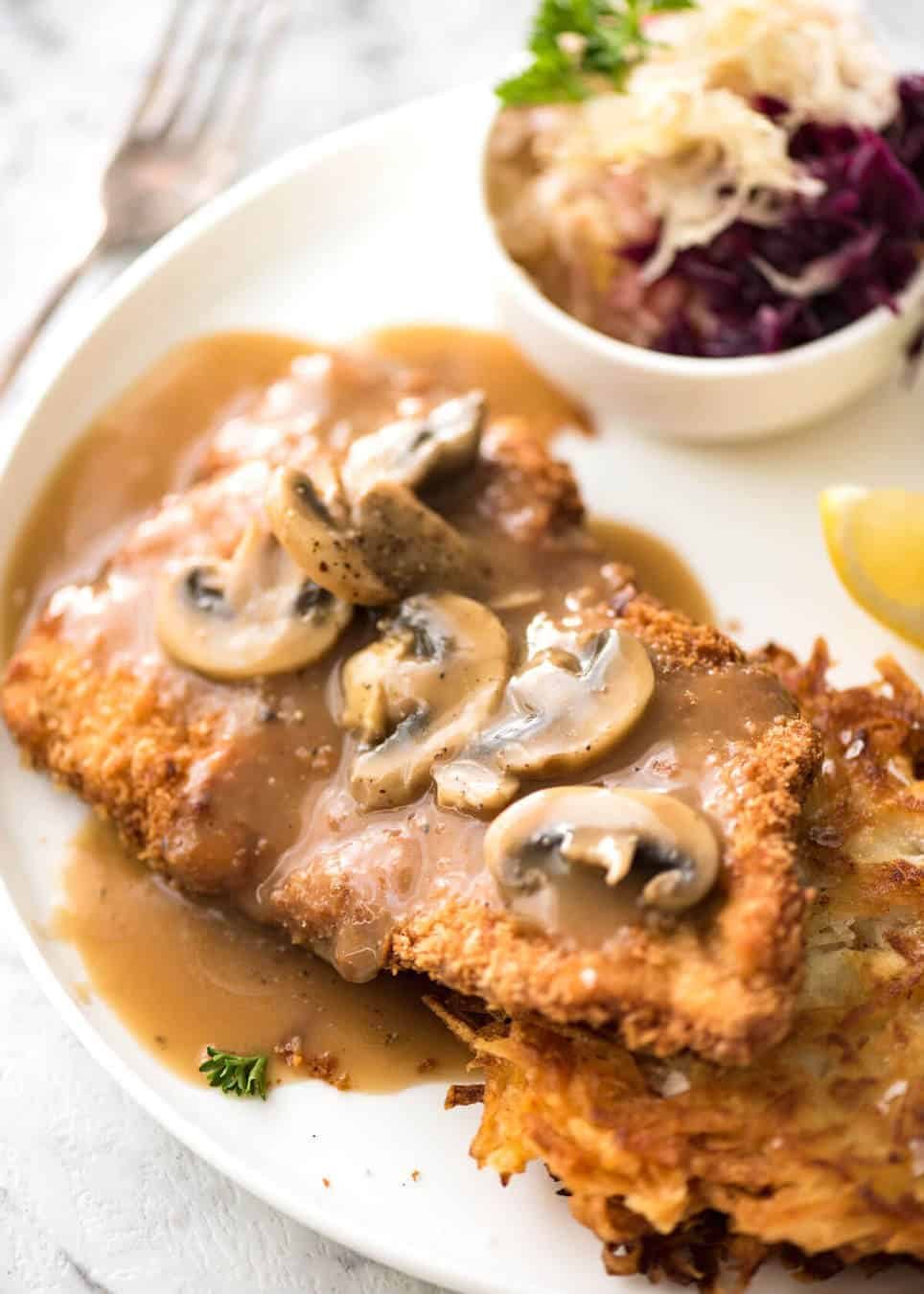 There is nothing quite like a freshly made schnitzel. Extra crunchy and golden, make this with pork, chicken, veal or turkey. staging.recipetineats.com
