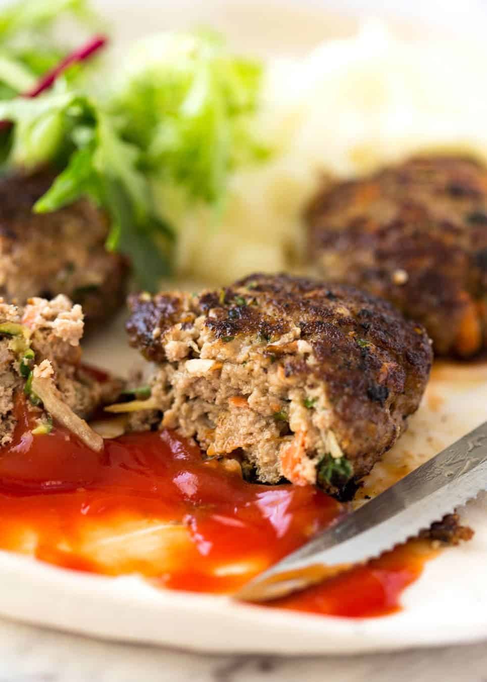 This is how to make plump, juicy, extra tasty rissoles with hidden veggies! staging.recipetineats.com