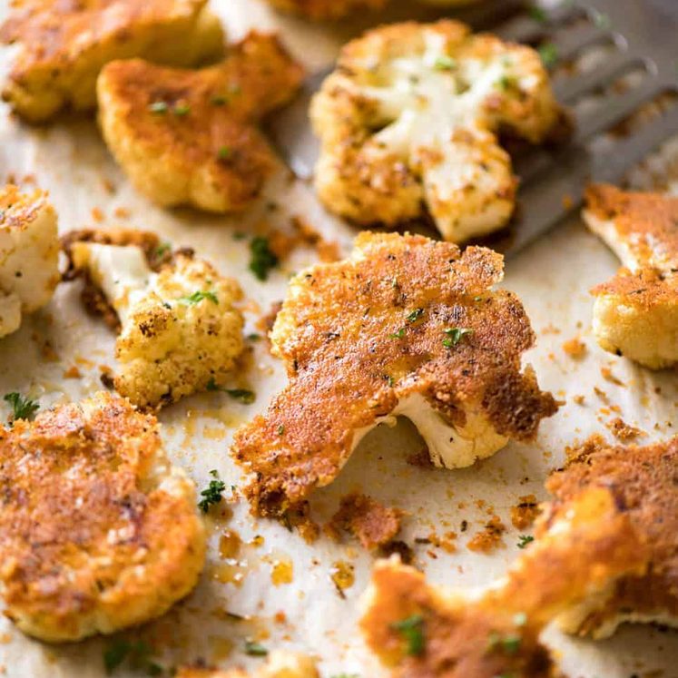 Try this Roasted Parmesan Crusted Cauliflower for dinner tonight! Serve it as a side or as a main meal, or how about as a&nbsp;healthy, low carb snack at a gathering? It's&nbsp;quick, easy and off-the-charts delicious! recipetineats.com