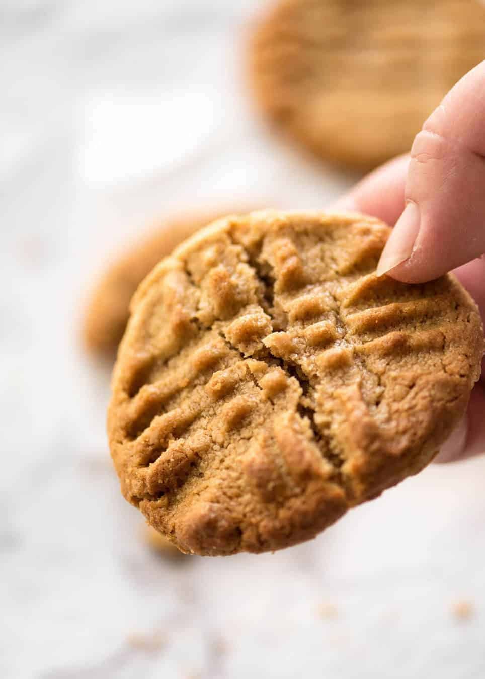 The World's Best Easy Peanut Butter Cookies are SOFT and CHEWY. Peanut butter, brown sugar and egg is all you need! staging.recipetineats.com