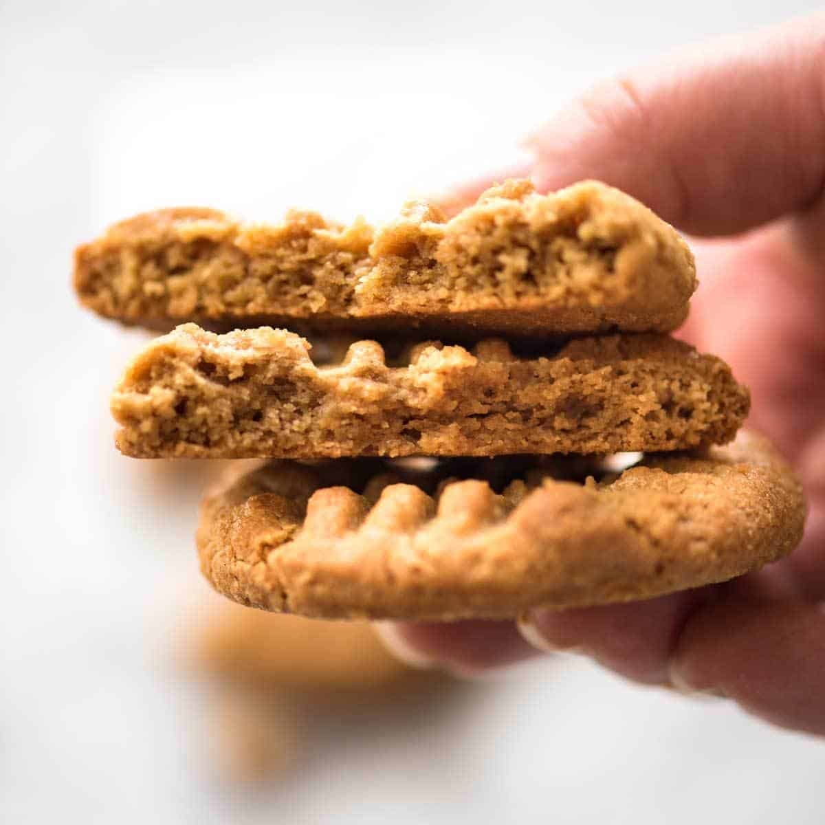 The World's Best Easy Peanut Butter Cookies are SOFT and CHEWY. Peanut butter, brown sugar and egg is all you need! staging.recipetineats.com
