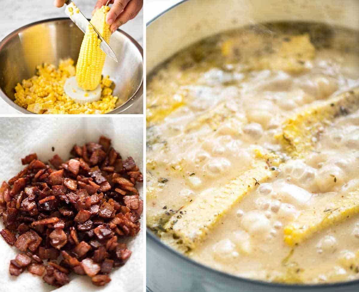 How to Make Corn Chowder with Bacon staging.recipetineats.com