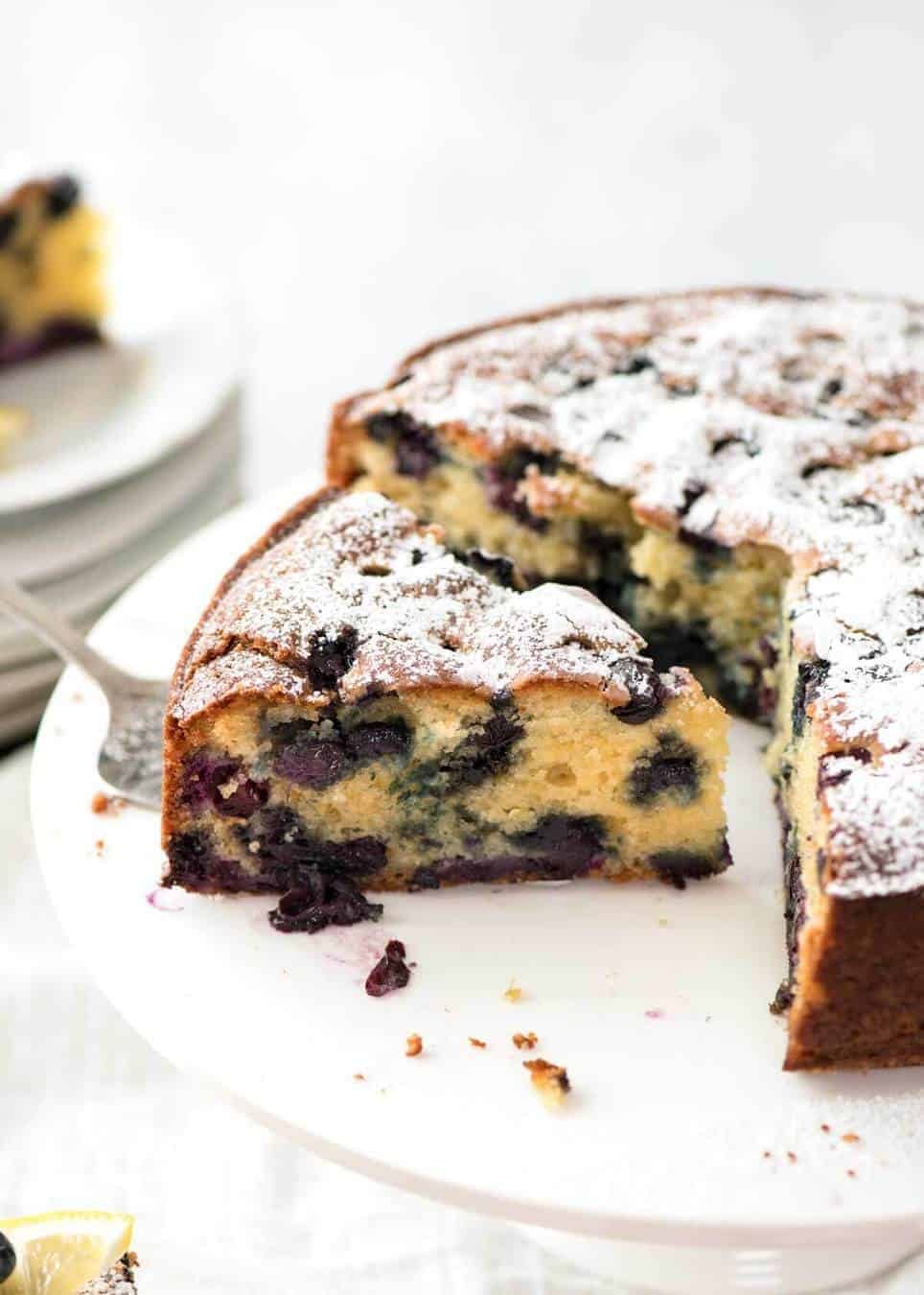 A lovely Blueberry Lemon Yoghurt Cake that's incredibly moist and astonishingly quick to make. staging.recipetineats.com