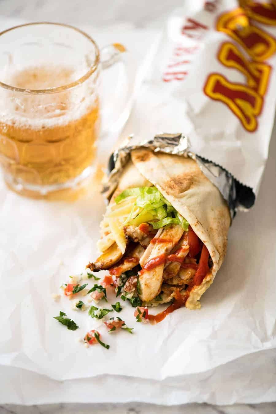 Homemade Chicken Doner Kebab - the better version of the midnight post-pub kebab runs! staging.recipetineats.com