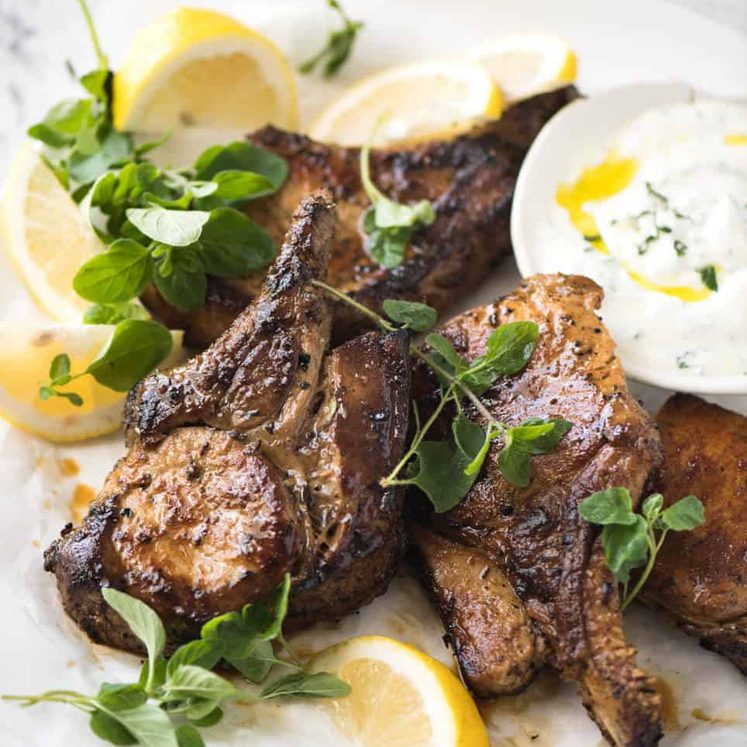 Nothing adds flavour to a pork chop like a good marinade! Lemon Garlic Marinated Pork Chops - staging.recipetineats.com