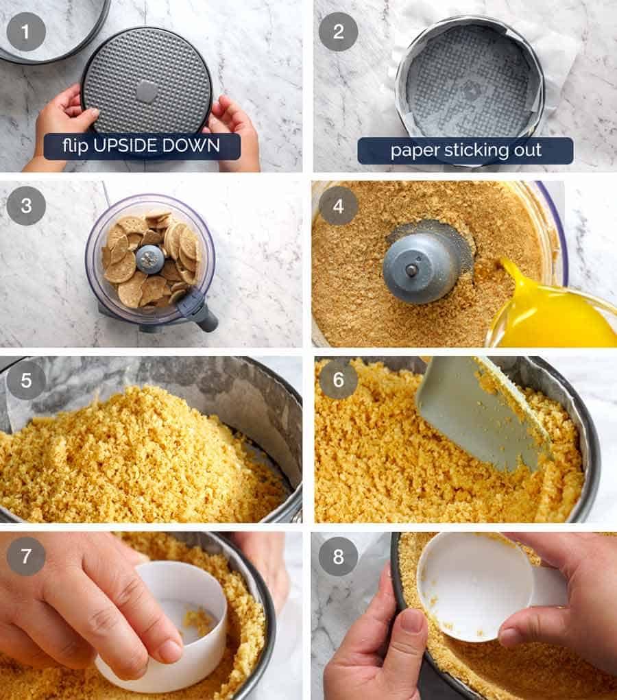 How to make cheesecake biscuit base