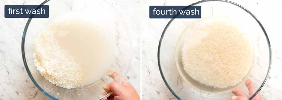 How to wash rice