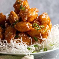 Plate of Honey Chicken - Stays Crispy!