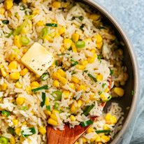 Bowl of Hot Buttered Corn Rice