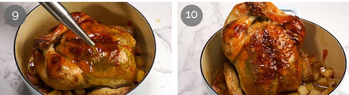 Poulet roti steps