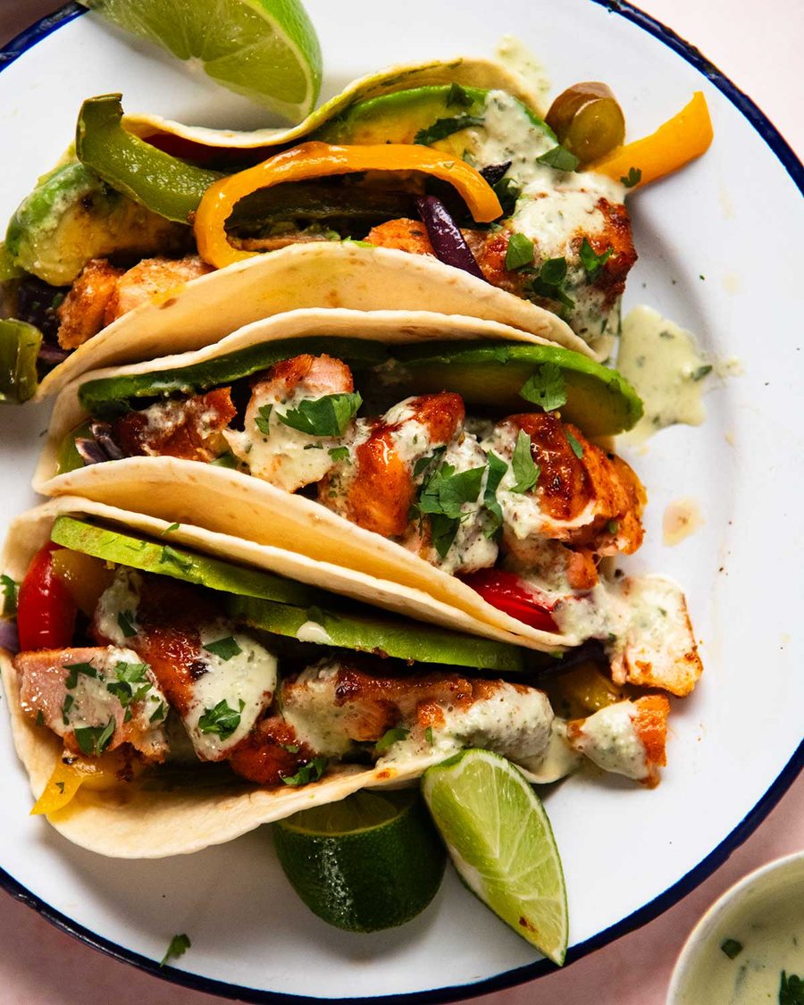 Baked Salmon Fajitas